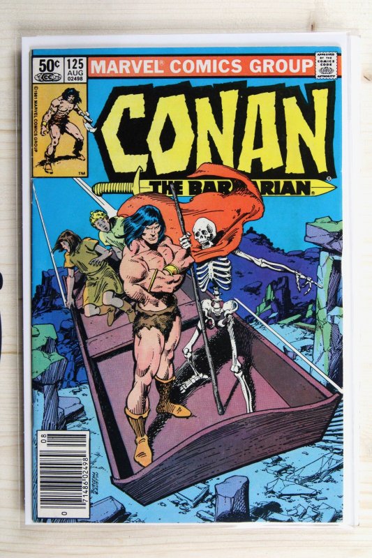 Conan the Barbarian #125 (Marvel Comics, 1981), raw comic book in VF 8.0 condition — front cover