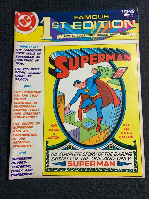1979 DC Famous First Edition Treasury #C-61 Superman VG+ 4.5 (DC Comics, 1979), raw comic book in VG+ 4.5 condition — front cover