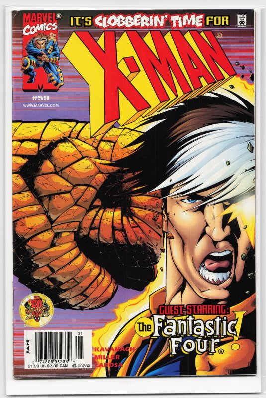 X-Man #59 (2000), raw, ungraded comic book — front cover