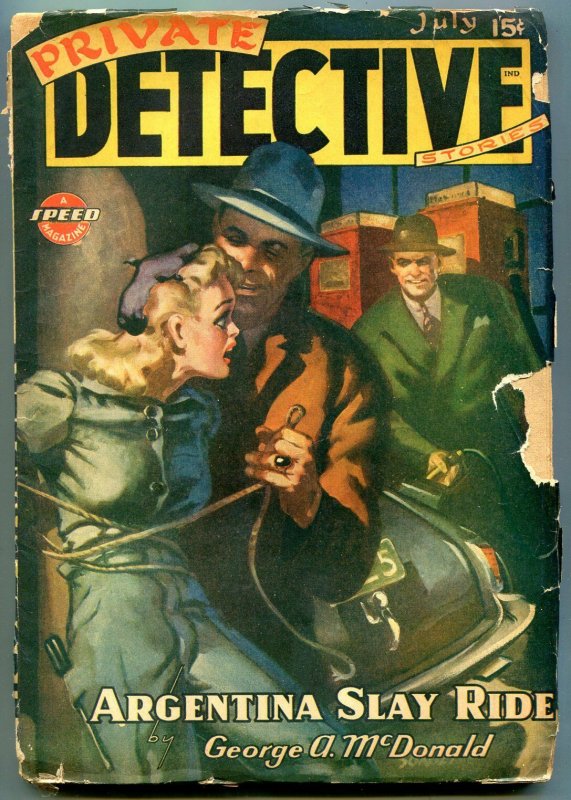 Private Detective Pulp July 1944- Superman Comic- Argentina Slay Ride G (1944), raw, ungraded comic book — front cover