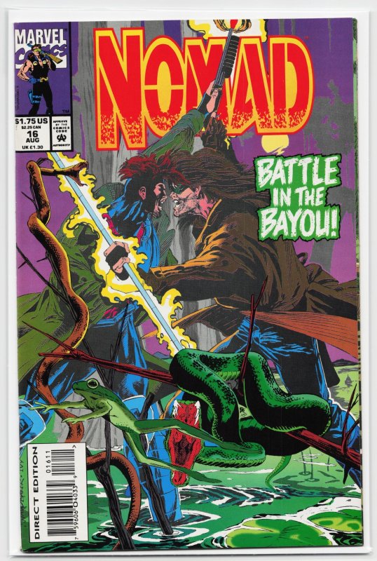 Nomad #16 (Marvel Comics, 1993), raw, ungraded comic book — front cover