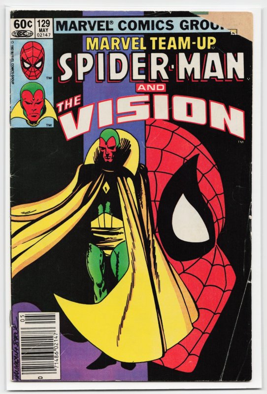 Marvel Team-Up #129 (Marvel Comics, 1983), raw, ungraded comic book — front cover
