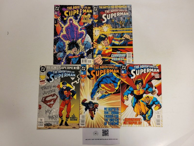 5 Superman DC Comic Books #501 506 511 512 513 Adventures 65 TJ18, raw, ungraded comic book — front cover