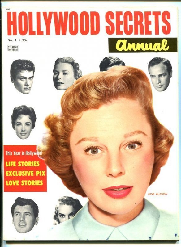 Mag: Hollywood Secrets Annual-1955-Brandojune Allyson-Southern States Pedigre..., raw, ungraded comic book — front cover