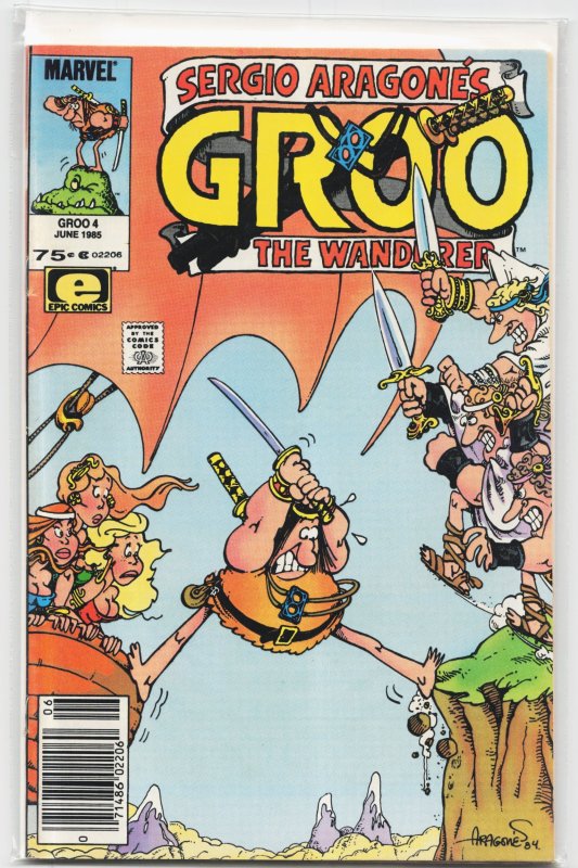 Groo the Wanderer #4 (Marvel Comics, 1985), raw, ungraded comic book — front cover