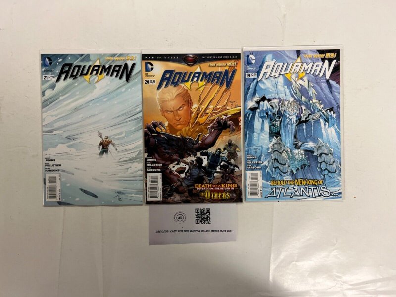 3 Aquaman DC Comic Books #19, raw, ungraded comic book — front cover