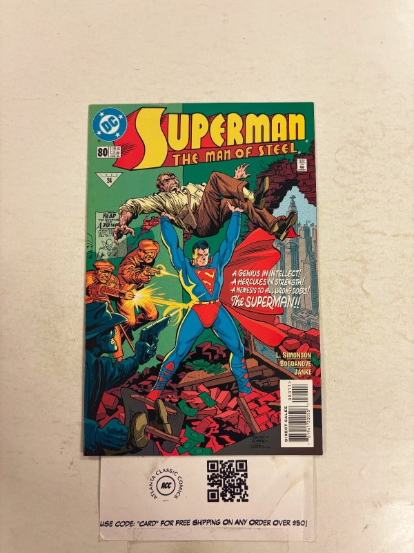 Superman the Man of Steel #80 (DC Comics), raw comic book in NM condition — front cover