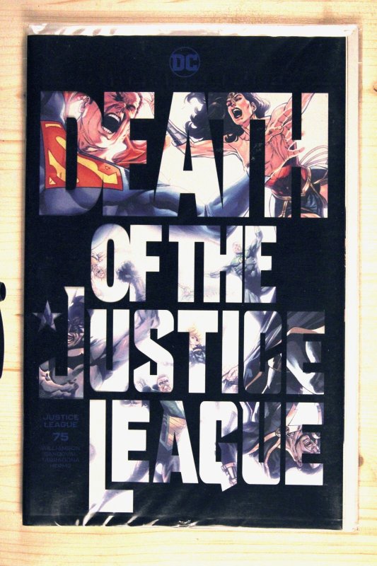 Justice League #75 (DC Comics, 2022), raw comic book in NM+ 9.6 condition — front cover