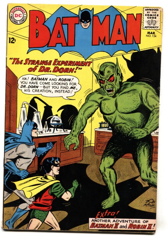 Batman #154 (DC Comics, 1963), raw comic book in VG+ condition — front cover