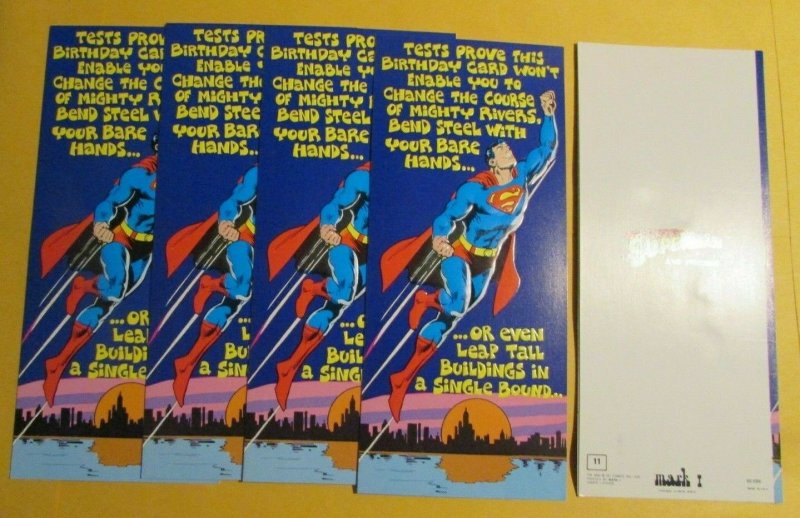 1978 Superman Mark 1 Greeting Card #11 NM 9.4 LOT of 5 Birthday Mighty Rivers (1978), raw comic book in NM 9.4 condition — front cover