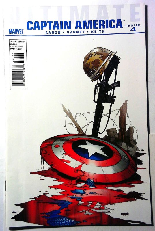 Ultimate Captain America #4 (Marvel Comics, 2011), raw, ungraded comic book — front cover