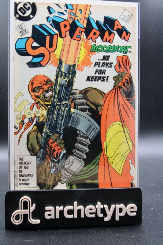 Superman #4 (DC Comics, 1987), raw comic book in VF 8.0 condition — front cover