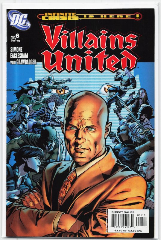 Villains United #6 (2005), raw, ungraded comic book — front cover