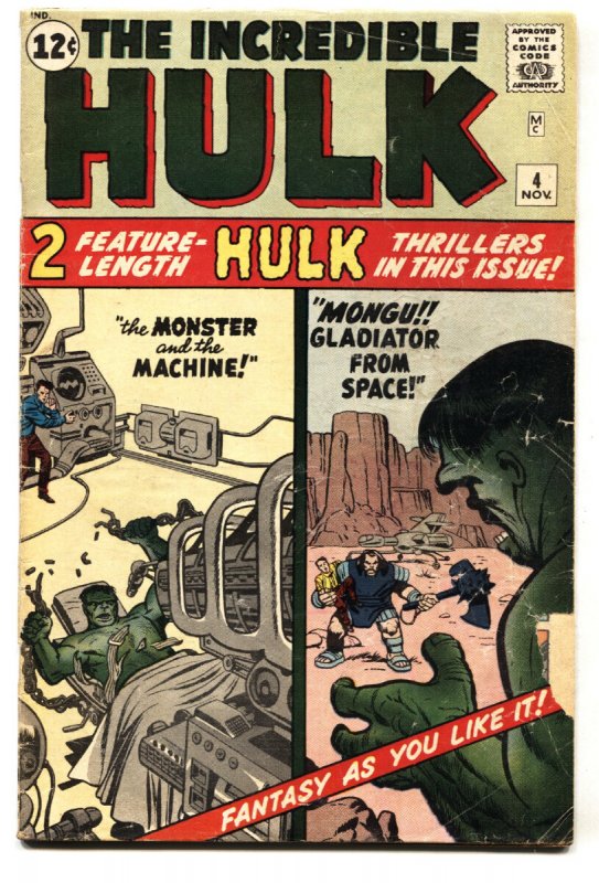 Incredible Hulk #4 - 1962 - Marvel - VG- - Comic Book (Marvel Comics, 1962), raw comic book in VG- condition — front cover