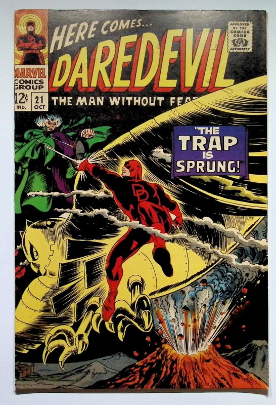 Daredevil #21 (Marvel Comics, 1966), raw, ungraded comic book — front cover