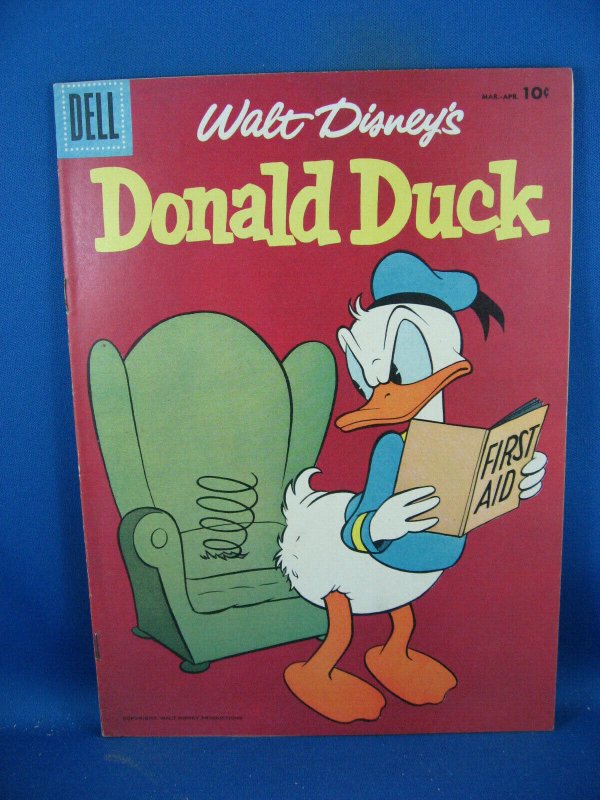 Donald Duck #52 (1957), raw comic book in VF+ condition — front cover
