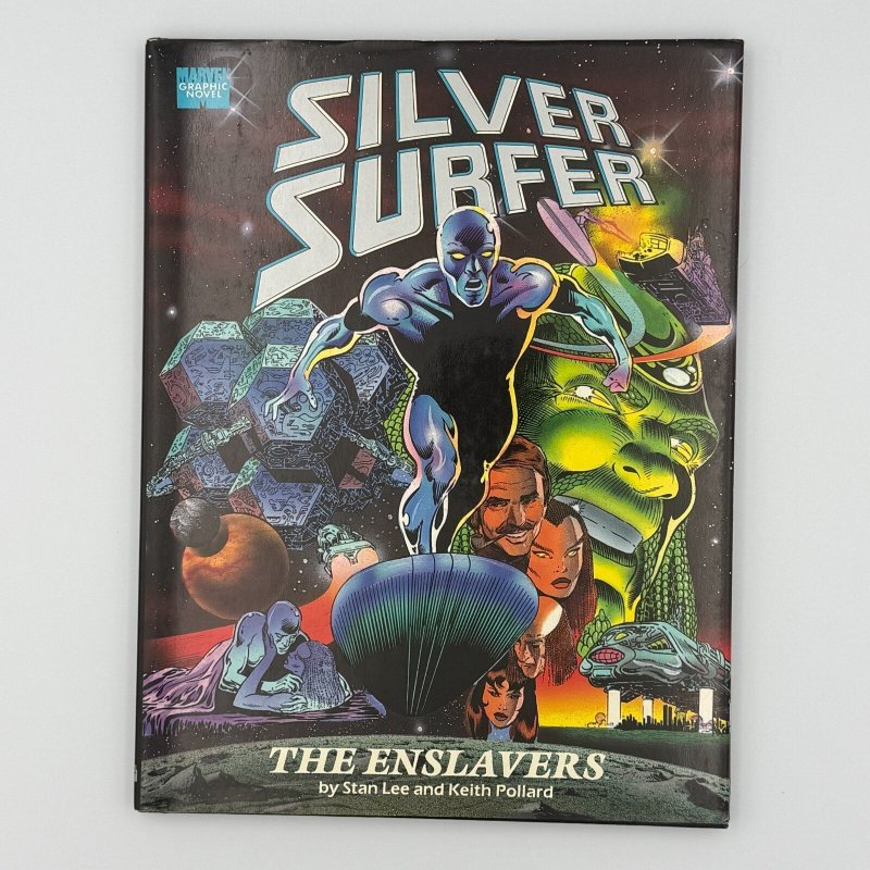 Silver Surfer the Enslavers Marvel Graphic Novel 1990 HC Stan Lee Pollard FN (Marvel Comics, 1990), raw comic book in FN condition — front cover