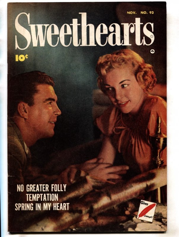 Sweethearts #93 (1950), raw, ungraded comic book — front cover