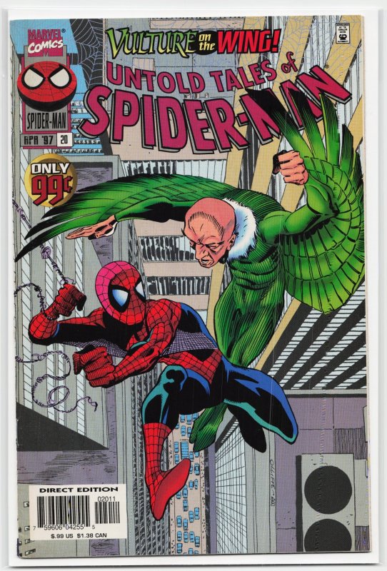 Untold Tales of Spider-Man #20 (Marvel Comics, 1997), raw, ungraded comic book — front cover