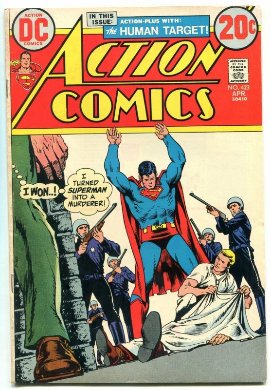 Action Comics #423 (DC Comics, 1973), raw comic book in FN+ condition — front cover