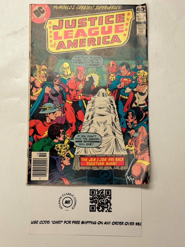 Justice League of America #171 (DC Comics, 1979), raw comic book in VF condition — front cover