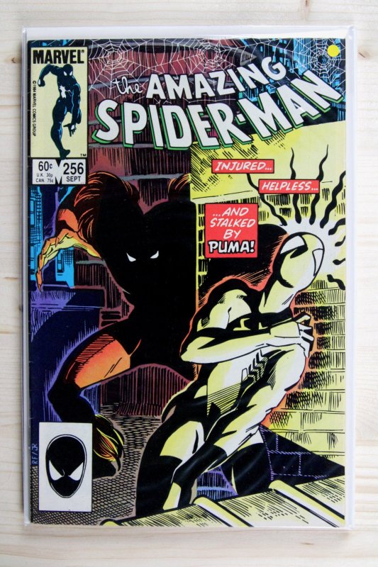 The Amazing Spider-Man #256 (Marvel Comics, 1984), raw comic book in VF- 7.5 condition — front cover