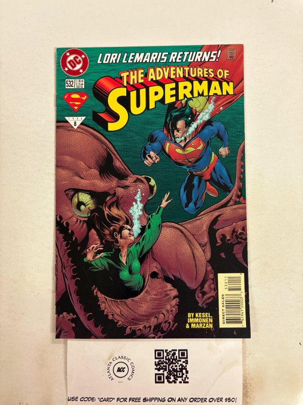 The Adventures of Superman #532 (DC Comics, 1996), raw comic book in NM condition — front cover