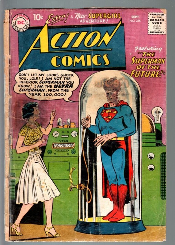Action Comics #256-1959-Superman-Lex Luthor-Dc Silver Age-Fr Fr (DC Comics, 1959), raw comic book in FR condition — front cover