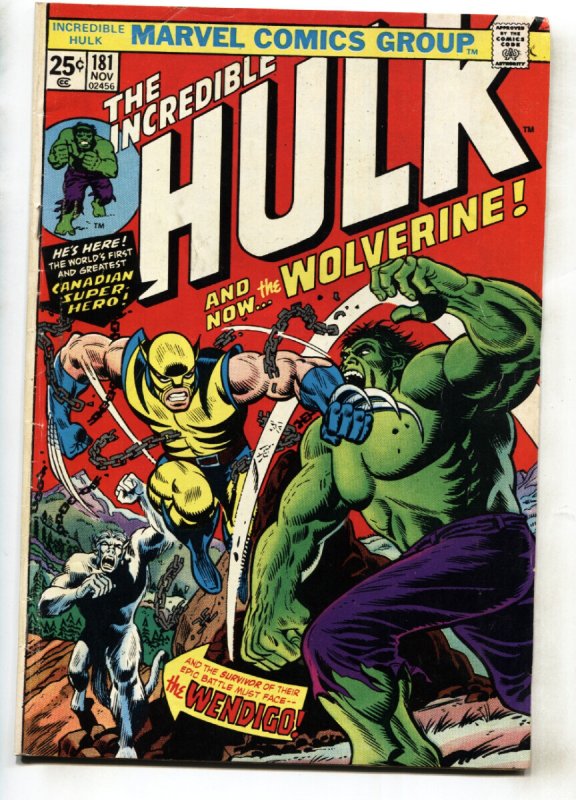 Incredible Hulk #181 - 1974 - Marvel - VG+ - Comic Book (Marvel Comics, 1974), raw comic book in VG+ condition — front cover