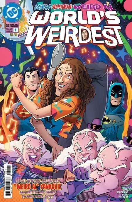 Batman Superman Weird Al World's Weirdest #1 (DC Comics, 2026), raw, ungraded comic book — front cover