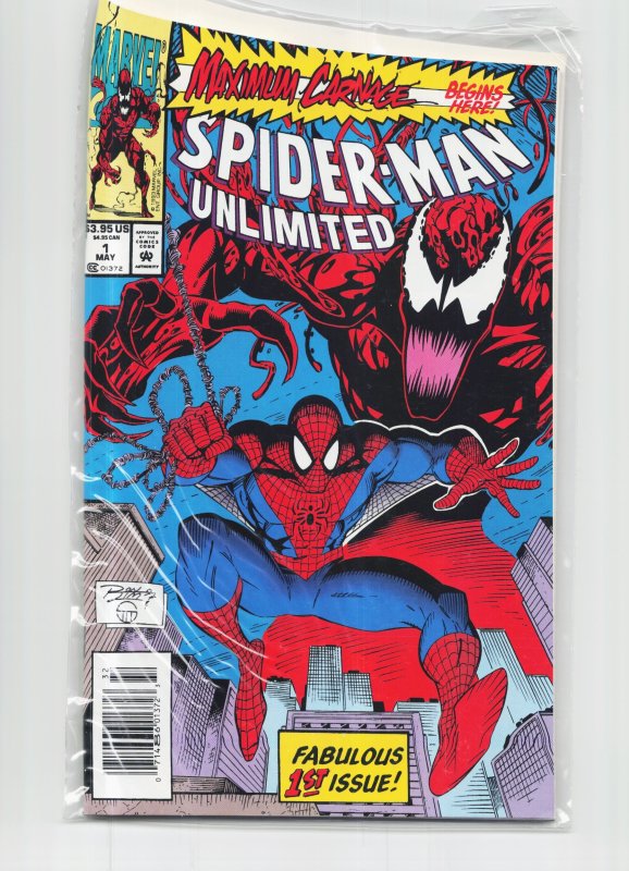 Spider-Man Unlimited #1 (1993), raw, ungraded comic book — front cover