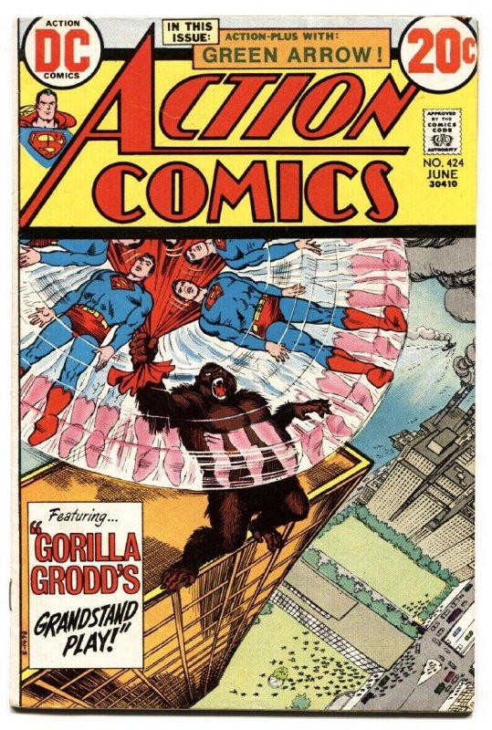 Action Comics #424 (DC Comics, 1973), raw comic book in FN+ condition — front cover