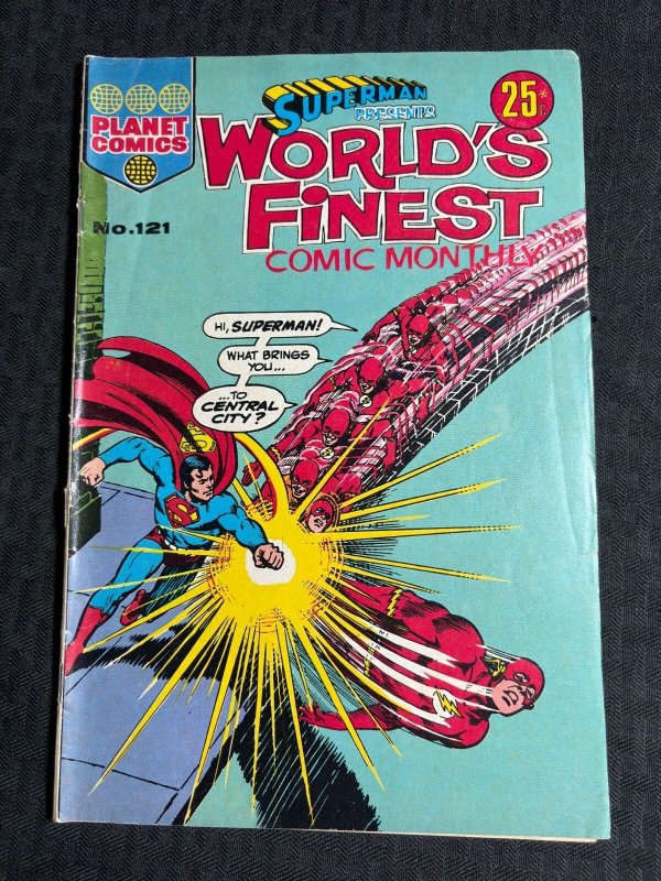 Vintage World's Finest Planet Comics #121, raw comic book in VG 4.0 condition — front cover