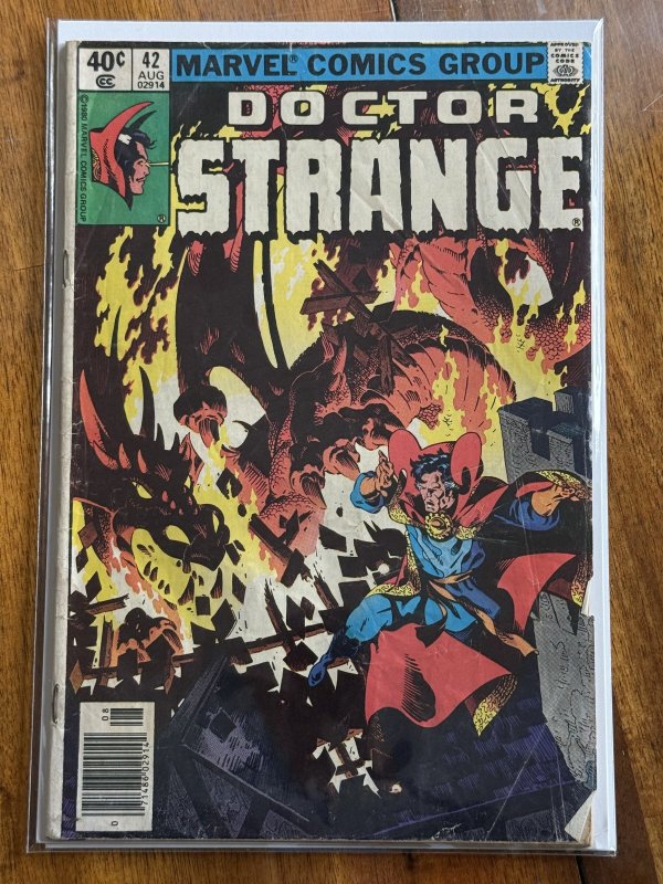 Doctor Strange #42 (Marvel Comics, 1980), raw comic book in VG+ 4.5 condition — front cover