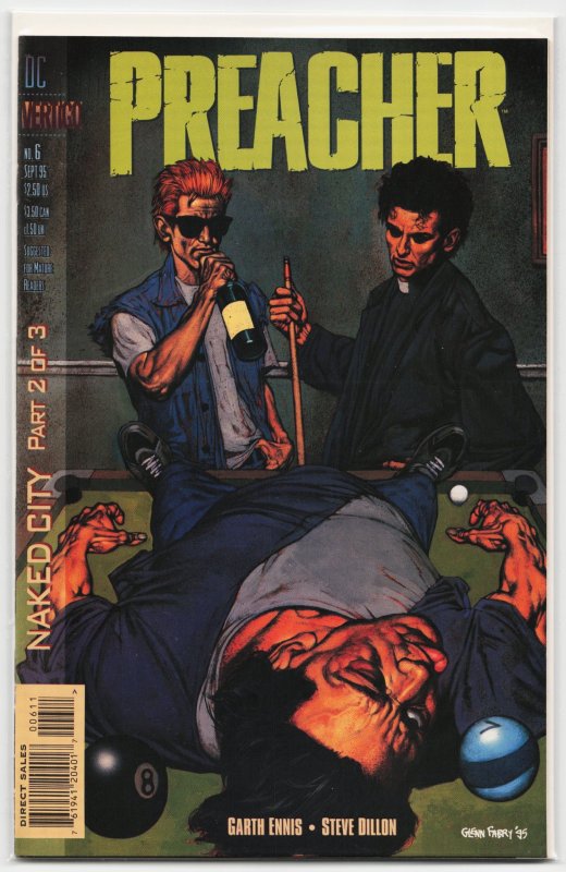 Preacher #6 (DC Comics, 1995), raw, ungraded comic book — front cover