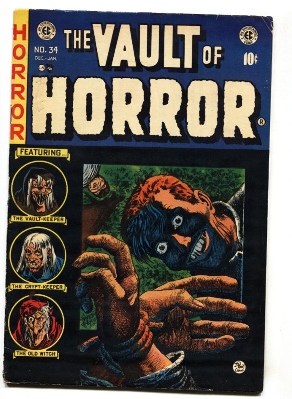 Vault of Horror #34 - 1954 - EC - VG+ - Comic Book (EC Comics, 1954), raw comic book in VG+ condition — front cover