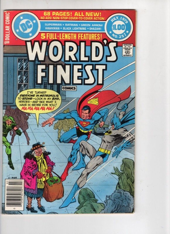 World's Finest Comics #257 (DC Comics, 1979), raw comic book in VF 8.0 condition — front cover