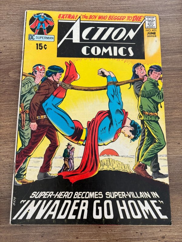 Action Comics #401 (DC Comics), raw comic book in FN condition — front cover