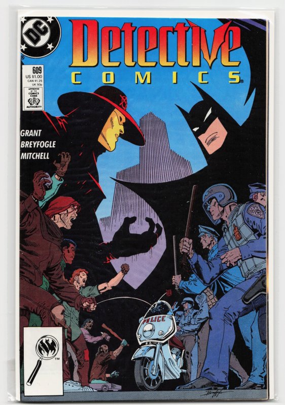Detective Comics #609 (DC Comics, 1989), raw, ungraded comic book — front cover