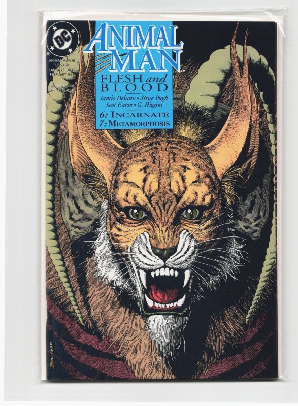 Animal Man #56 (DC Comics, 1993), raw, ungraded comic book — front cover