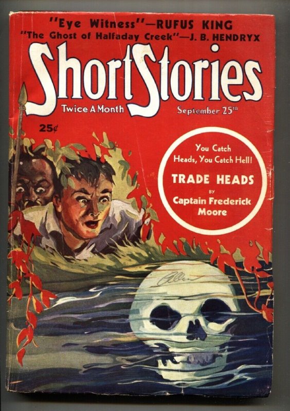 Pulp: Short Stories 1936 Sept 25-Rare Pulp Mag-Skull Cover! (1936), raw, ungraded comic book — front cover