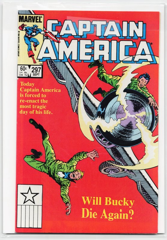 Captain America #297 (Marvel Comics, 1984), raw, ungraded comic book — front cover