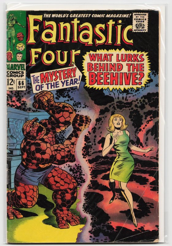 Fantastic Four #66 (Marvel Comics, 1967), raw, ungraded comic book — front cover