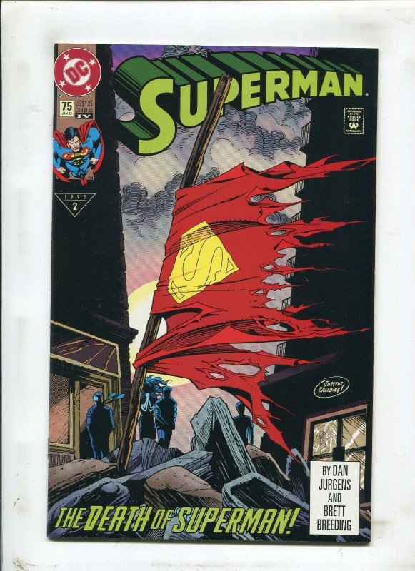 Superman #75 (DC Comics, 1993), raw comic book in 9.2 condition — front cover