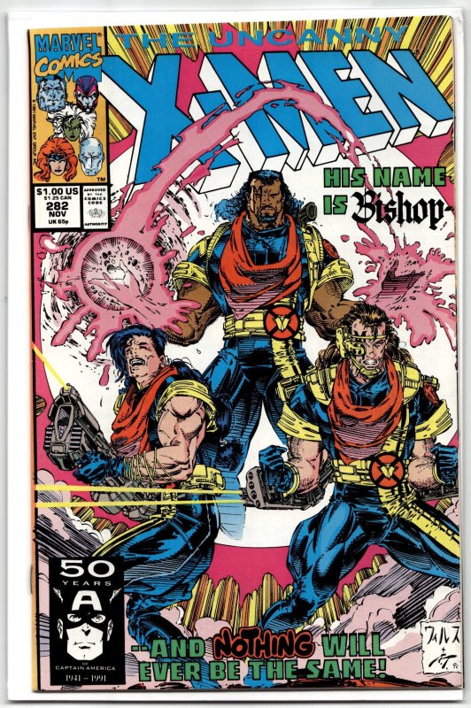 The Uncanny X-Men #282 (Marvel Comics, 1991), raw, ungraded comic book — front cover