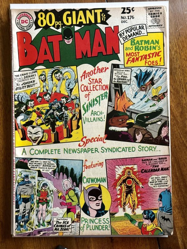 Batman #176 (DC Comics, 1965), raw comic book in VG/FN 5.0 condition — front cover