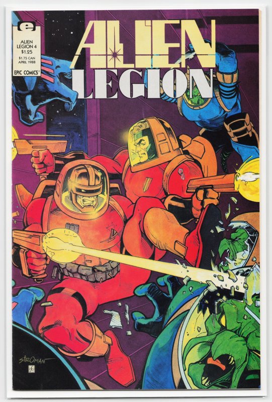 Alien Legion #4 (Marvel Comics, 1988), raw, ungraded comic book — front cover