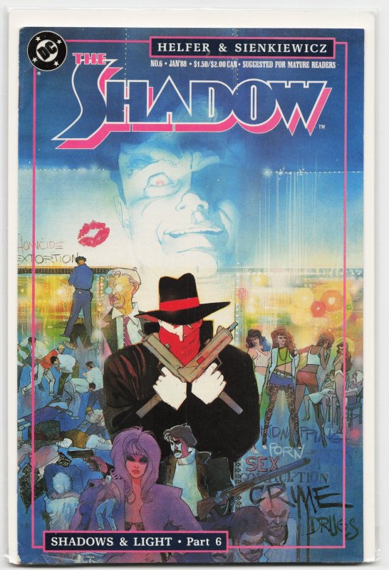 The Shadow #6 (1988), raw, ungraded comic book — front cover