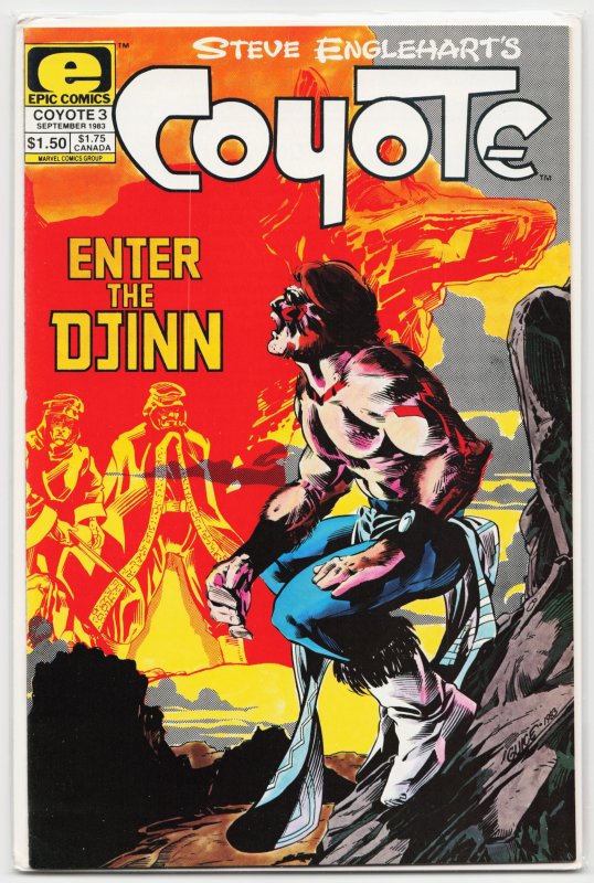 Coyote #3 (Marvel Comics, 1983), raw, ungraded comic book — front cover