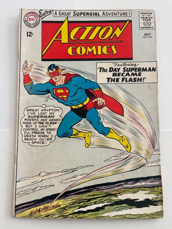 Action Comics #314 (DC Comics), raw comic book in VF condition — front cover